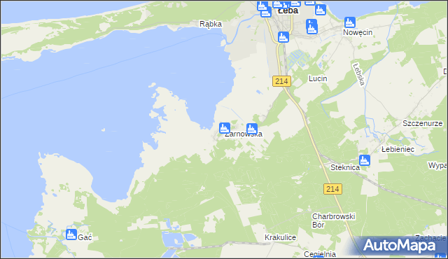 mapa Żarnowska, Żarnowska na mapie Targeo