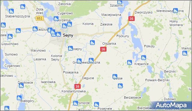 mapa Zaruby, Zaruby na mapie Targeo
