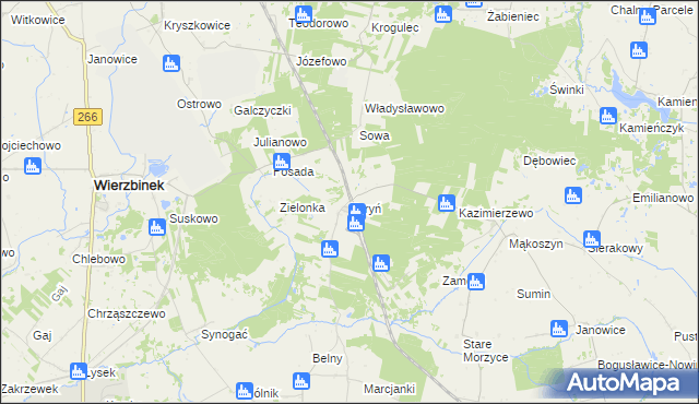 mapa Zaryń, Zaryń na mapie Targeo