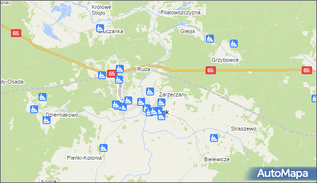 mapa Zarzeczany, Zarzeczany na mapie Targeo