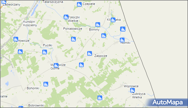 mapa Zaśpicze, Zaśpicze na mapie Targeo