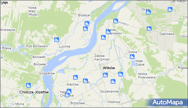 mapa Zastów Karczmiski, Zastów Karczmiski na mapie Targeo