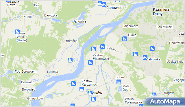 mapa Zastów Polanowski, Zastów Polanowski na mapie Targeo