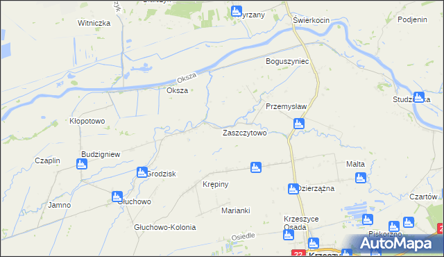 mapa Zaszczytowo, Zaszczytowo na mapie Targeo