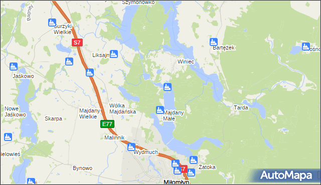 mapa Zatoka Leśna, Zatoka Leśna na mapie Targeo