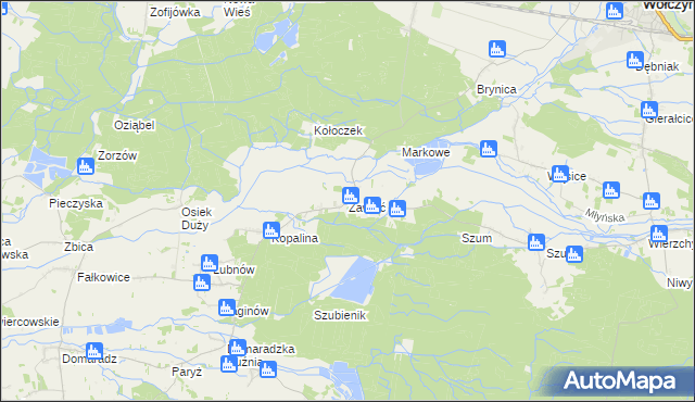 mapa Zawiść, Zawiść na mapie Targeo