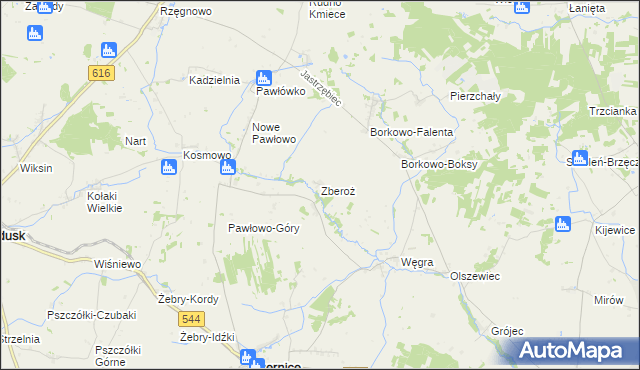 mapa Zberoż, Zberoż na mapie Targeo