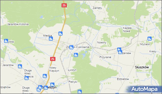 mapa Zbiersk-Kolonia, Zbiersk-Kolonia na mapie Targeo