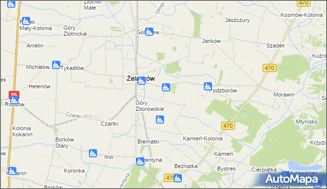 mapa Zborów gmina Żelazków, Zborów gmina Żelazków na mapie Targeo