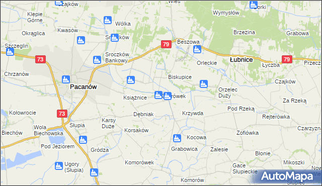 mapa Zborówek, Zborówek na mapie Targeo