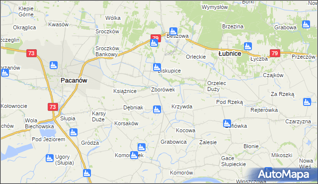 mapa Zborówek Nowy, Zborówek Nowy na mapie Targeo
