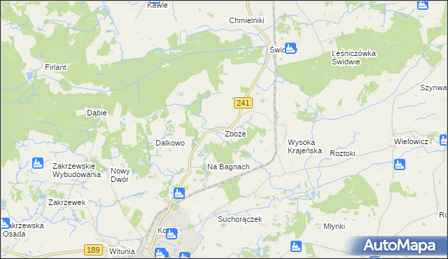 mapa Zboże, Zboże na mapie Targeo