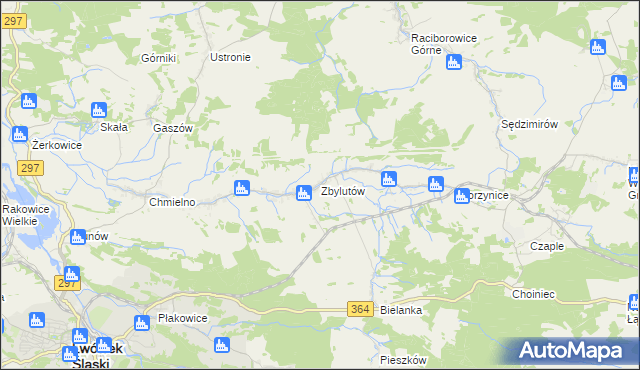 mapa Zbylutów, Zbylutów na mapie Targeo