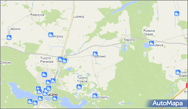 mapa Zdbowo, Zdbowo na mapie Targeo