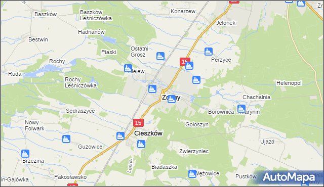 mapa Zduny powiat krotoszyński, Zduny powiat krotoszyński na mapie Targeo