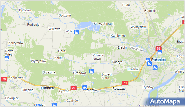mapa Zdzieci Nowe, Zdzieci Nowe na mapie Targeo