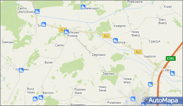 mapa Żegrówko, Żegrówko na mapie Targeo