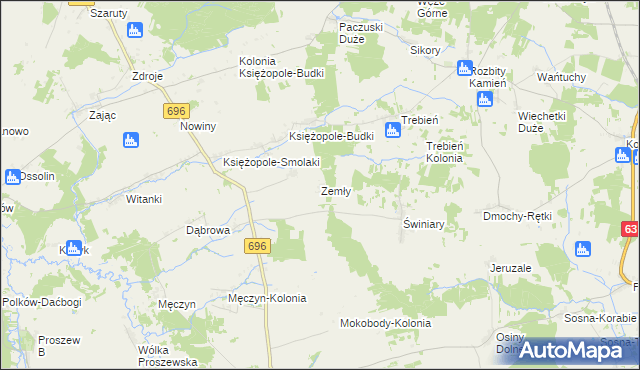 mapa Zemły, Zemły na mapie Targeo