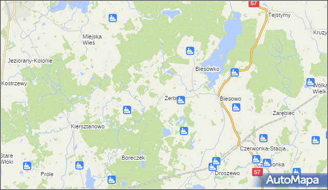 mapa Zerbuń, Zerbuń na mapie Targeo