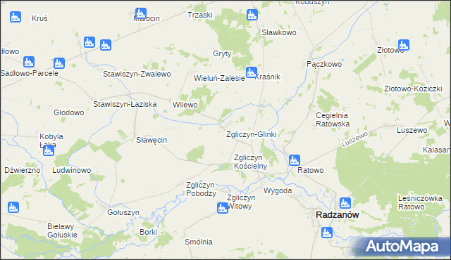 mapa Zgliczyn-Glinki, Zgliczyn-Glinki na mapie Targeo