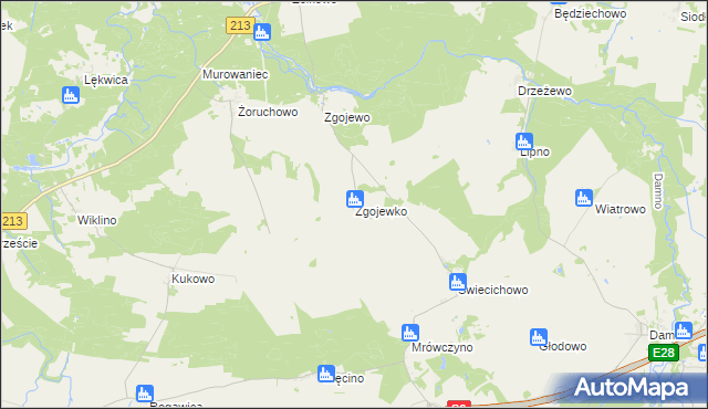 mapa Zgojewko, Zgojewko na mapie Targeo