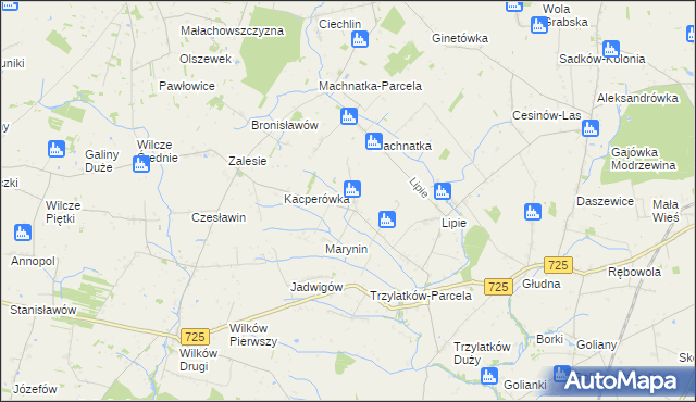 mapa Ziemięcin gmina Błędów, Ziemięcin gmina Błędów na mapie Targeo