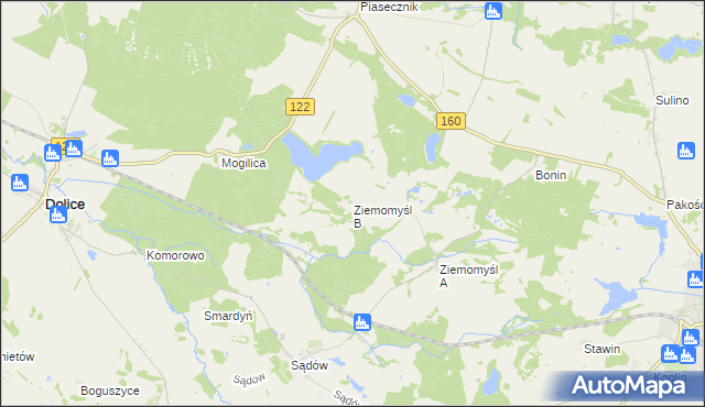 mapa Ziemomyśl B, Ziemomyśl B na mapie Targeo