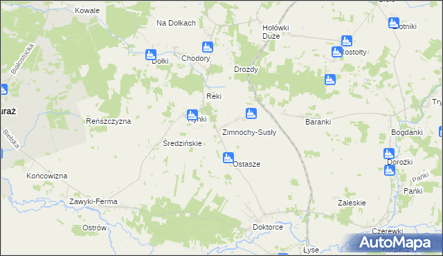 mapa Zimnochy-Susły, Zimnochy-Susły na mapie Targeo