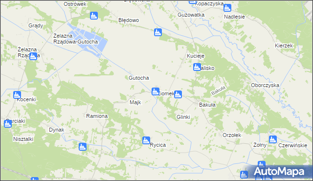 mapa Ziomek, Ziomek na mapie Targeo