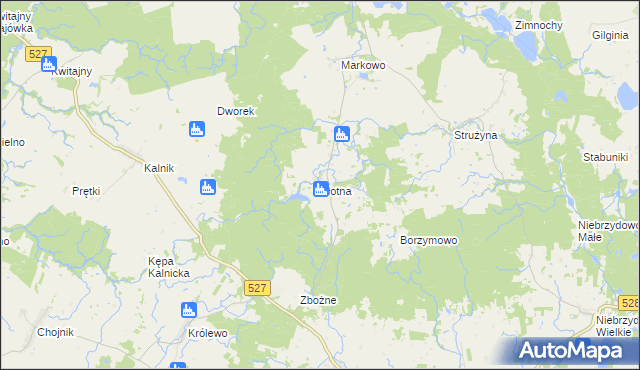 mapa Złotna, Złotna na mapie Targeo