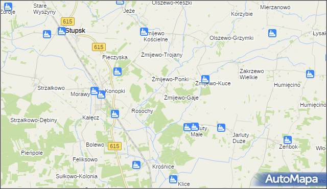 mapa Żmijewo-Gaje, Żmijewo-Gaje na mapie Targeo