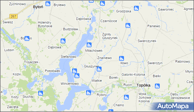 mapa Znaniewo, Znaniewo na mapie Targeo