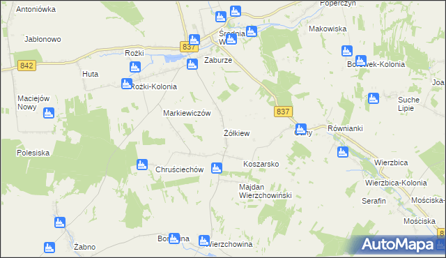 mapa Żółkiew, Żółkiew na mapie Targeo