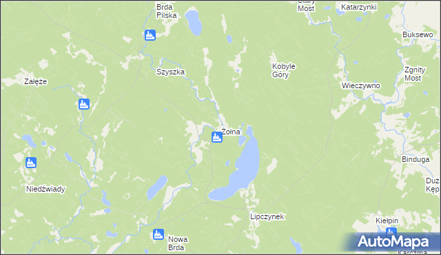 mapa Żołna, Żołna na mapie Targeo