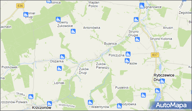 mapa Żuków-Kolonia, Żuków-Kolonia na mapie Targeo