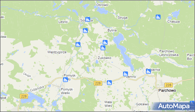 mapa Żukówko, Żukówko na mapie Targeo