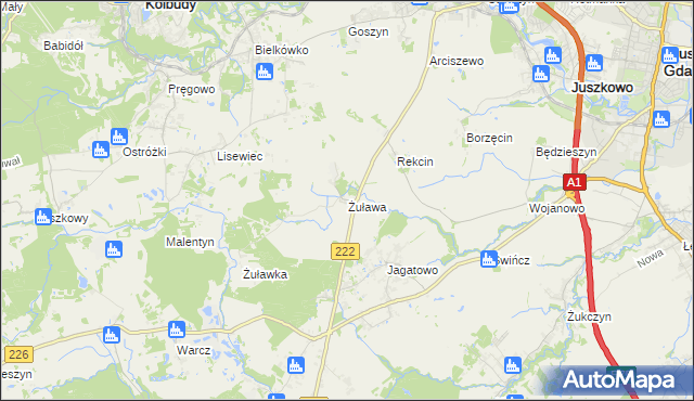 mapa Żuława, Żuława na mapie Targeo