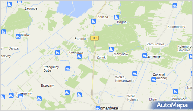 mapa Żulinki, Żulinki na mapie Targeo