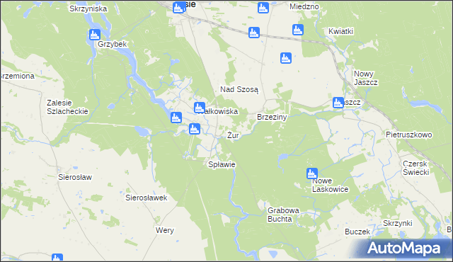 mapa Żur, Żur na mapie Targeo