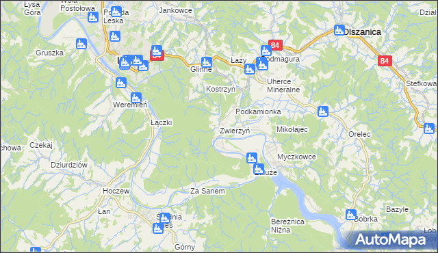 mapa Zwierzyń, Zwierzyń na mapie Targeo