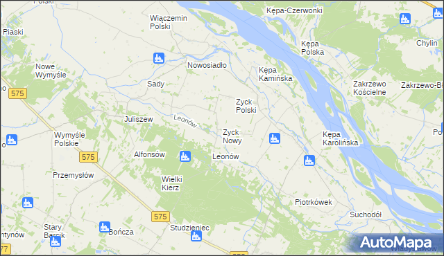 mapa Zyck Nowy, Zyck Nowy na mapie Targeo