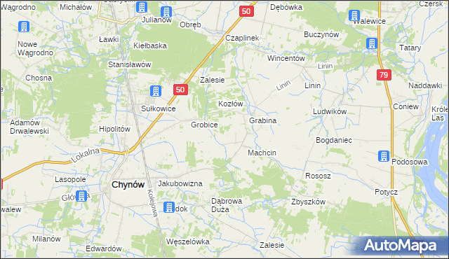 mapa Adamów Rososki, Adamów Rososki na mapie Targeo