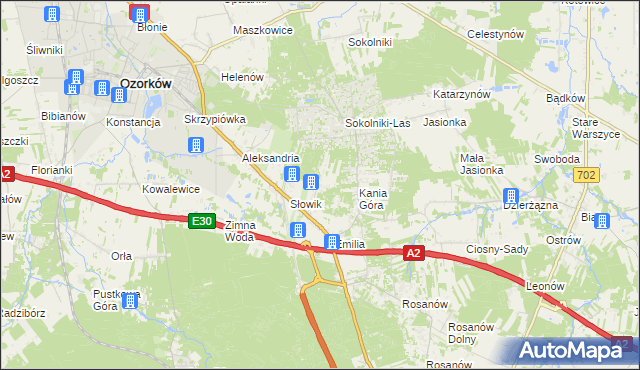 mapa Adolfów gmina Zgierz, Adolfów gmina Zgierz na mapie Targeo