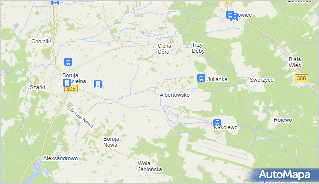 mapa Albertowsko, Albertowsko na mapie Targeo