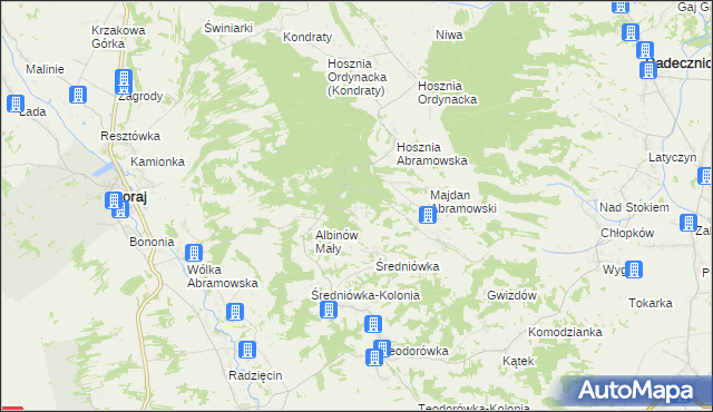 mapa Albinów Duży, Albinów Duży na mapie Targeo