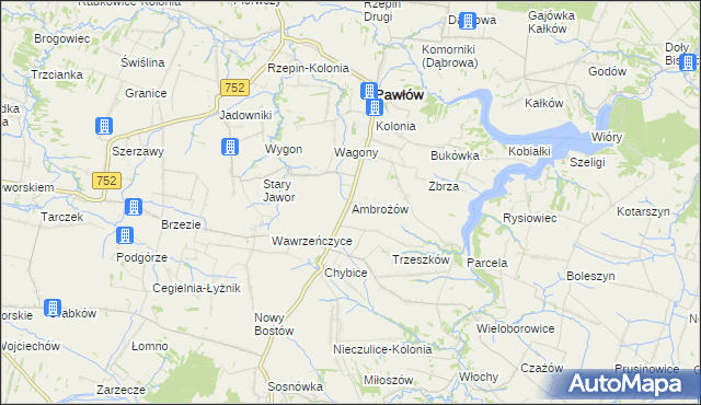 mapa Ambrożów, Ambrożów na mapie Targeo