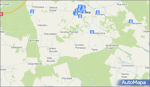 mapa Aniołka Pierwsza, Aniołka Pierwsza na mapie Targeo