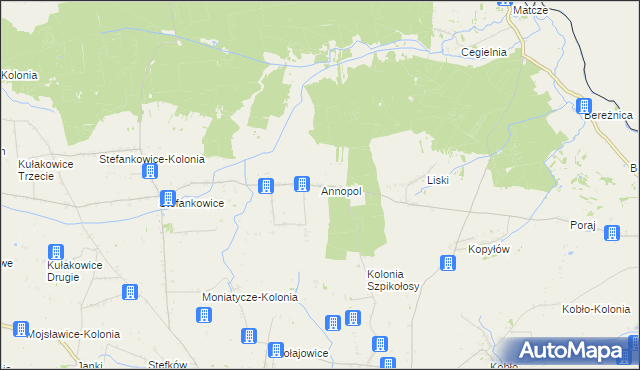 mapa Annopol gmina Hrubieszów, Annopol gmina Hrubieszów na mapie Targeo