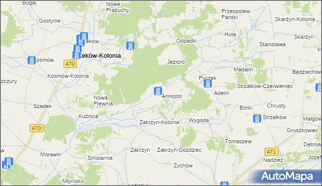 mapa Annopol gmina Lisków, Annopol gmina Lisków na mapie Targeo