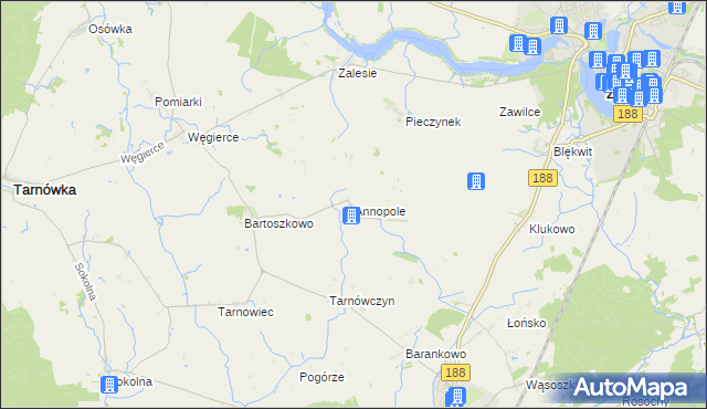mapa Annopole gmina Tarnówka, Annopole gmina Tarnówka na mapie Targeo
